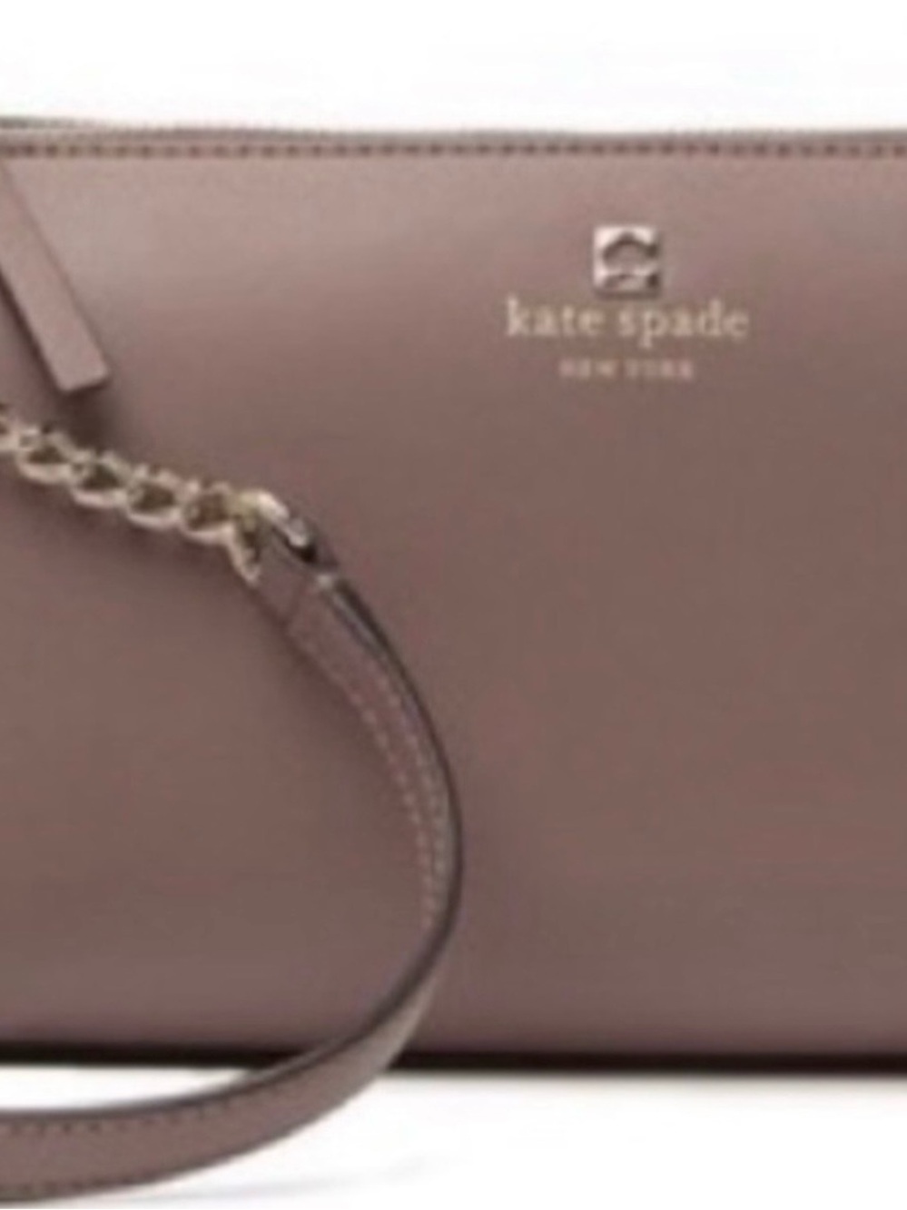 Authenticate kate spade Sawyer Street Declan Leather Crossbody in Dusty City Sca